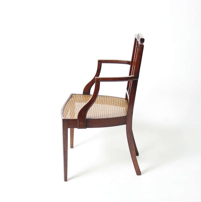 George III Caned-Seat Armchair In Excellent Condition In New York, NY