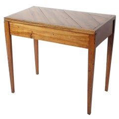 Antique Italian Neoclassical Walnut Games Table