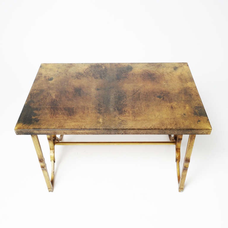 20th Century Aldo Tura Lacquered Goat Skin Side Table
