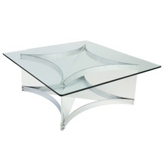 Lucite and Chrome Coffee Table by Alessandro Albrizzi