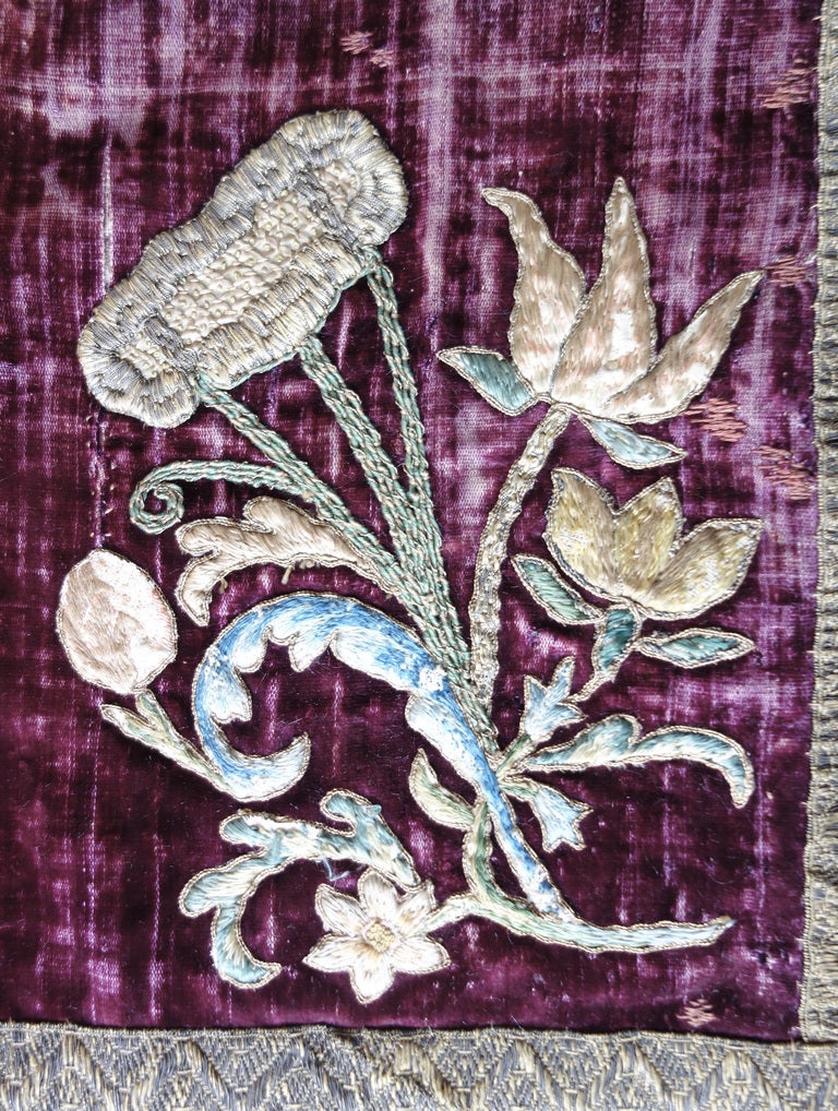 Baroque Italian Wall Hanging or Banner In Fair Condition For Sale In New York, NY