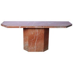 Large Marble Console Table by Willy Rizzo