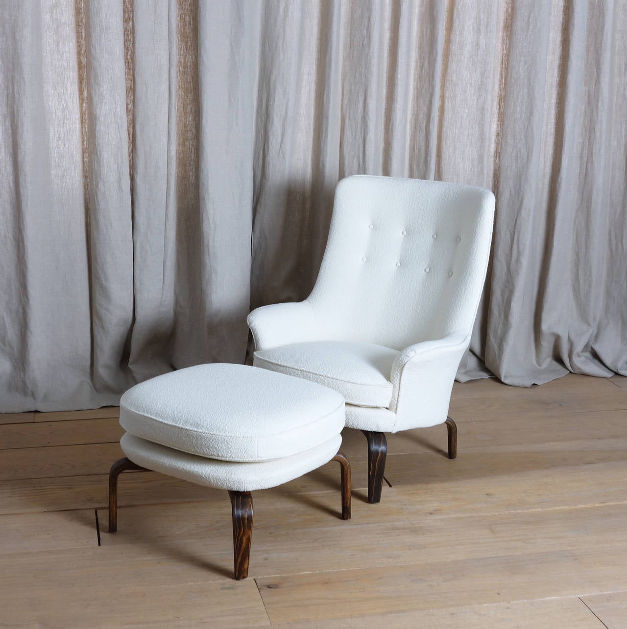 Arne Norell's Pilot Armchair with Ottoman