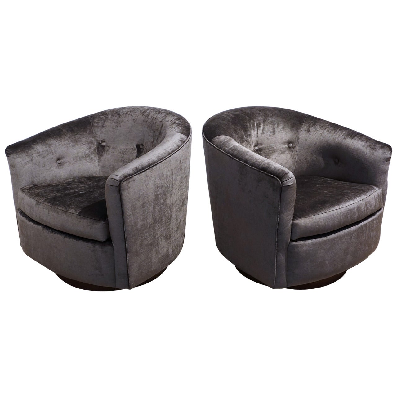 Pair of Swivel Chairs by Milo Baughman