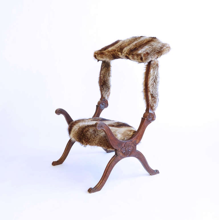 Rare French Carved Walnut Metamorphic Chair 2