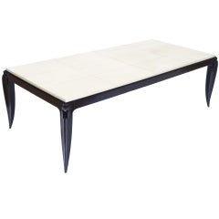 Jean Pascaud Lacquered Wood and Parchment Coffee Table