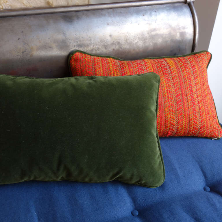 American Pair of Mod Throw Pillows with Vintage Jack Lenor Larsen Upholstery