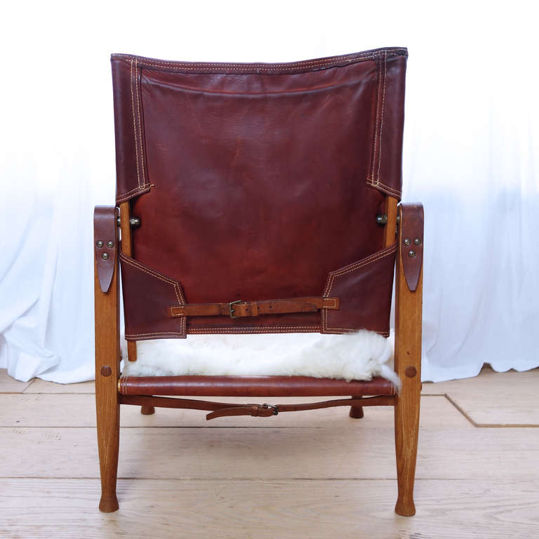 Pair of Oxhide Safari Chairs by Kaare Klint for Rud. Rasmussen 3