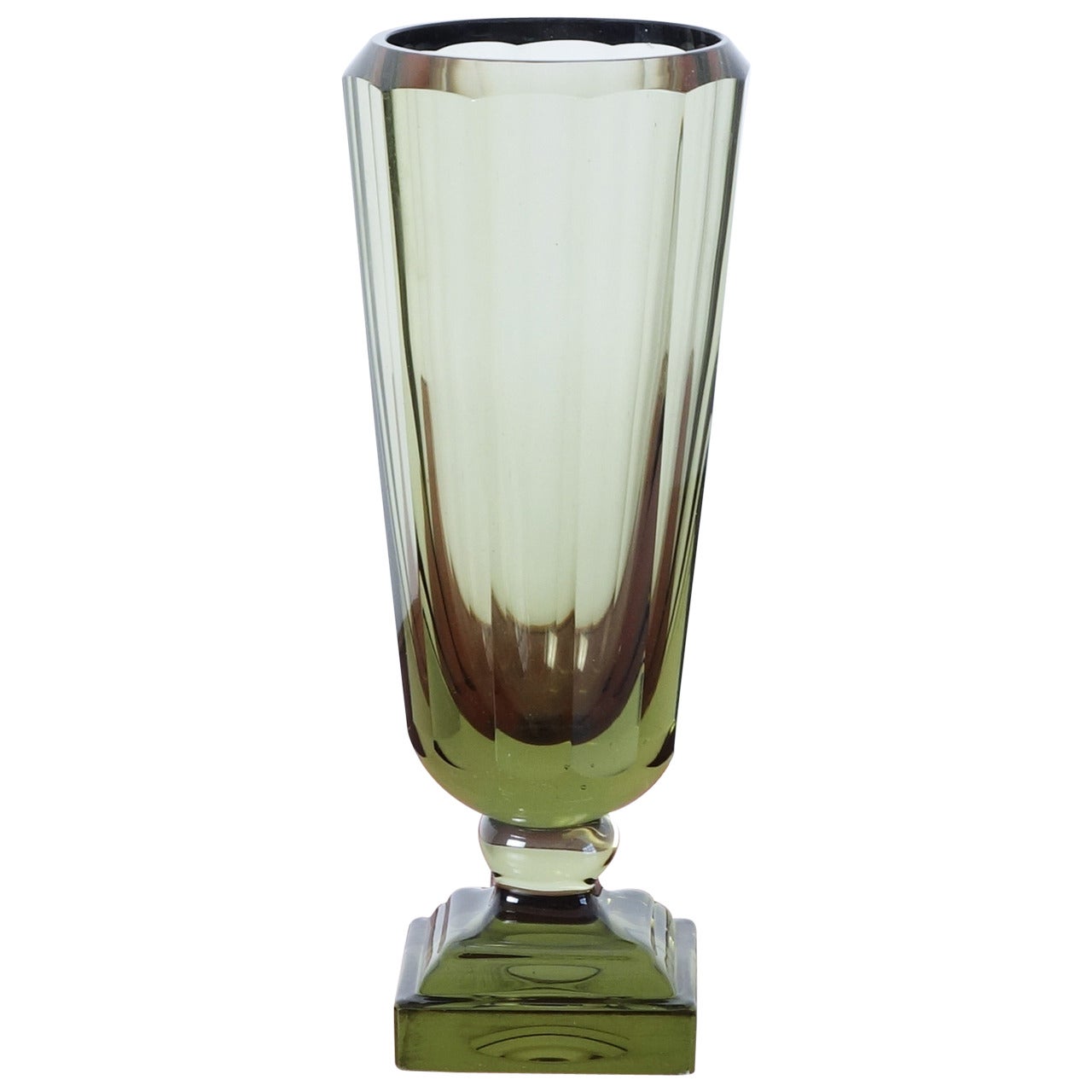 Green Glass Vase by Elis Bergh for Kosta