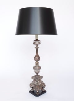 Used Pair of Italian Baroque Altar Pricket Lamps