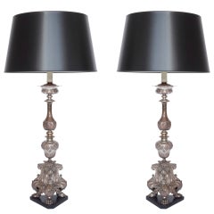 Pair of Italian Baroque Altar Pricket Lamps 6