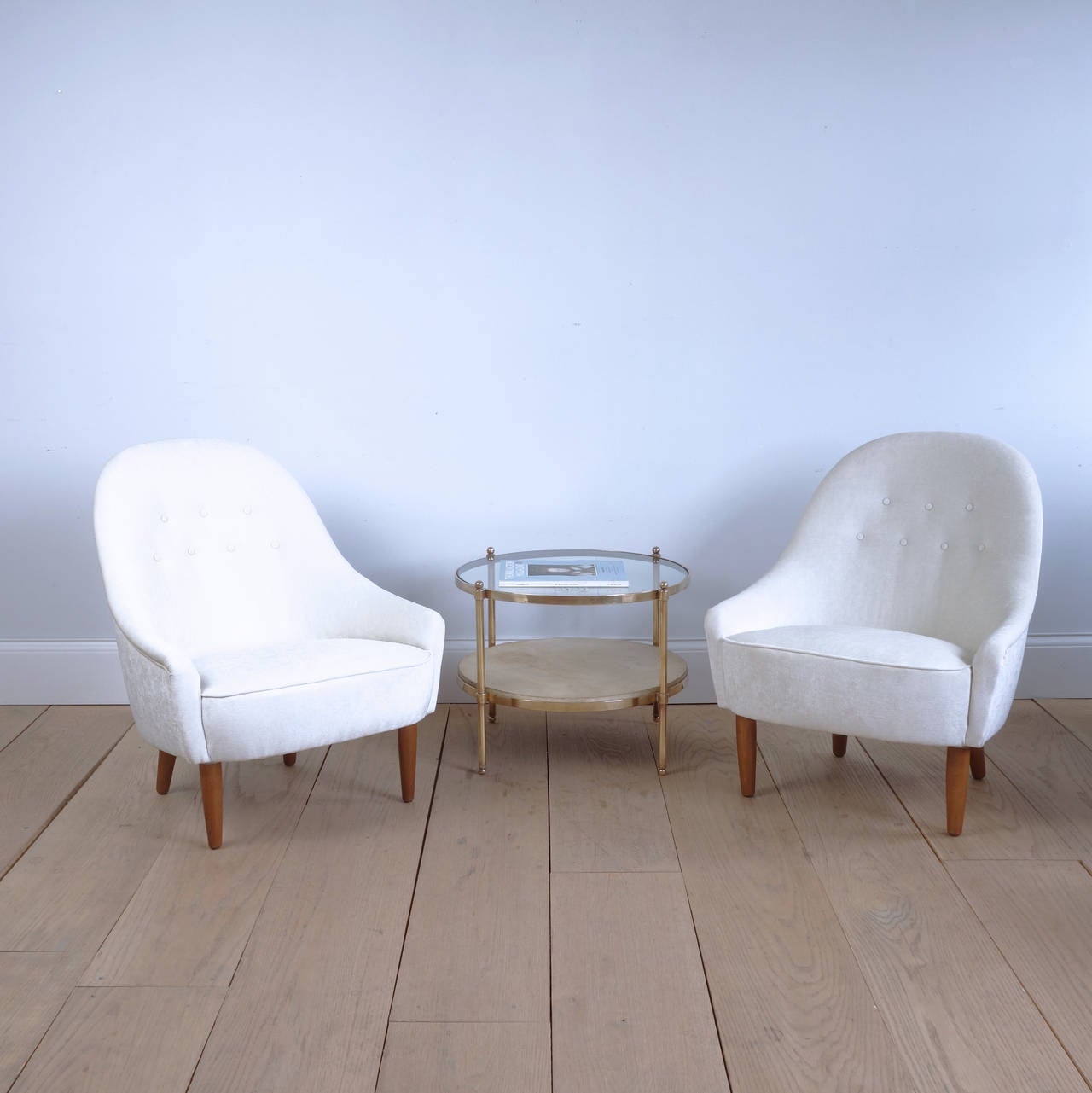 Pair of Swedish Armchairs Attributed to Carl Malmsten In Excellent Condition In New York, NY
