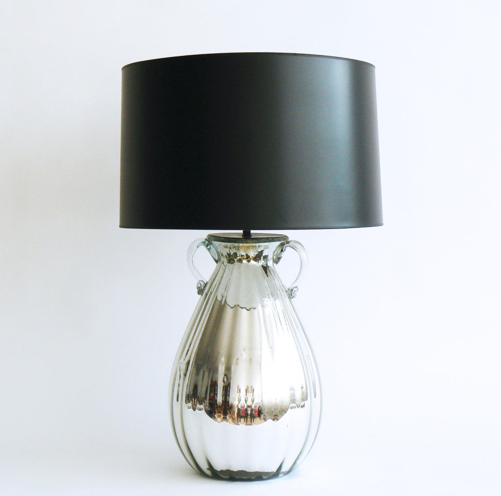 Monumental Venetian Mercury Glass Lamp