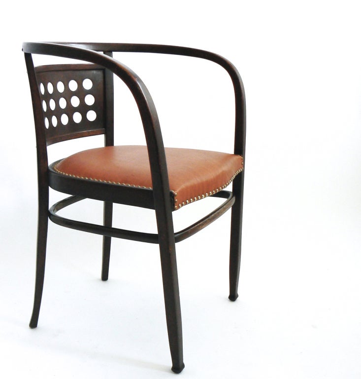 Otto Wagner Beechwood Arm Chair