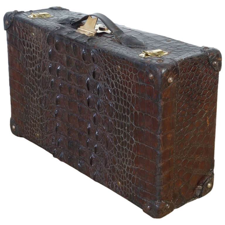 Vintage Alligator Suitcase