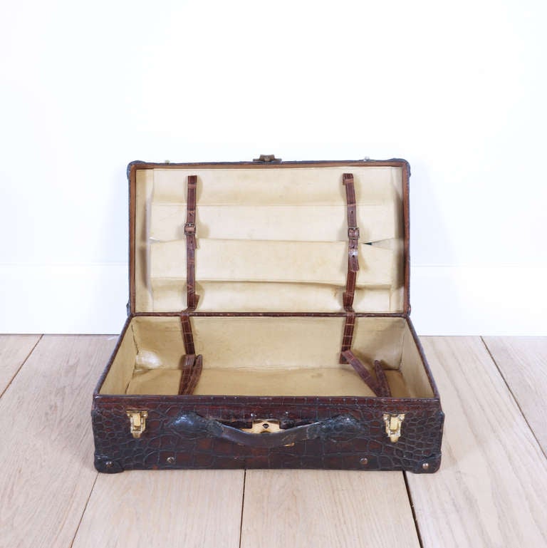 Vintage Alligator Suitcase at 1stdibs