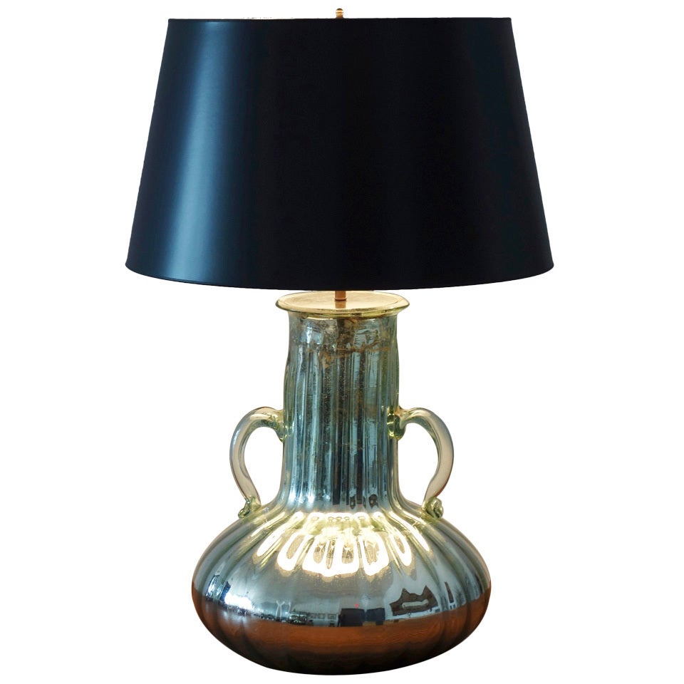 Monumental Venetian Mercury Glass Lamp