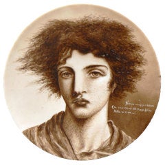 Pre-Raphaelite Portrait Plate