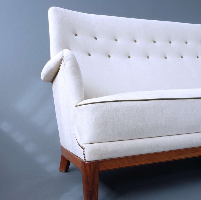 Mahogany Swedish Moderne Sofa