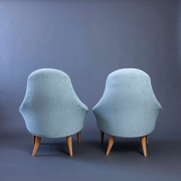 Oak Pair of Lilla Eva Chairs by Kerstin Horlin-Holmquist for Nordiska Companiet