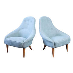 Pair of Lilla Eva Chairs by Kerstin Horlin-Holmquist for Nordiska Companiet