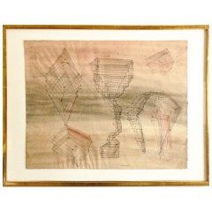 Dorothy Dehner Watercolor--"Maiden Aunts" 7