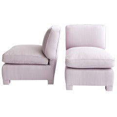 Pair of Slipper Chairs Attributed to Billy Baldwin