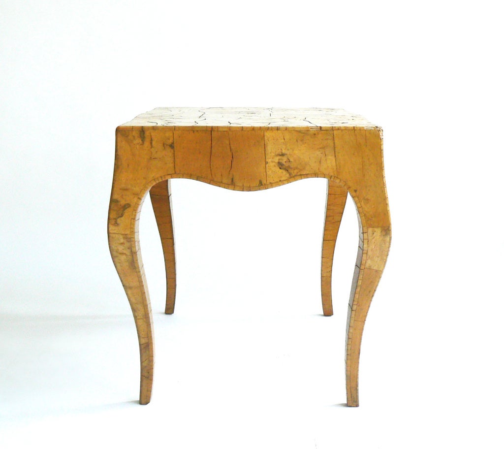 Mid-20th Century Italian Oyster Burl Wood Low Table