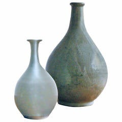 Antique Two Korean Celadon Vases