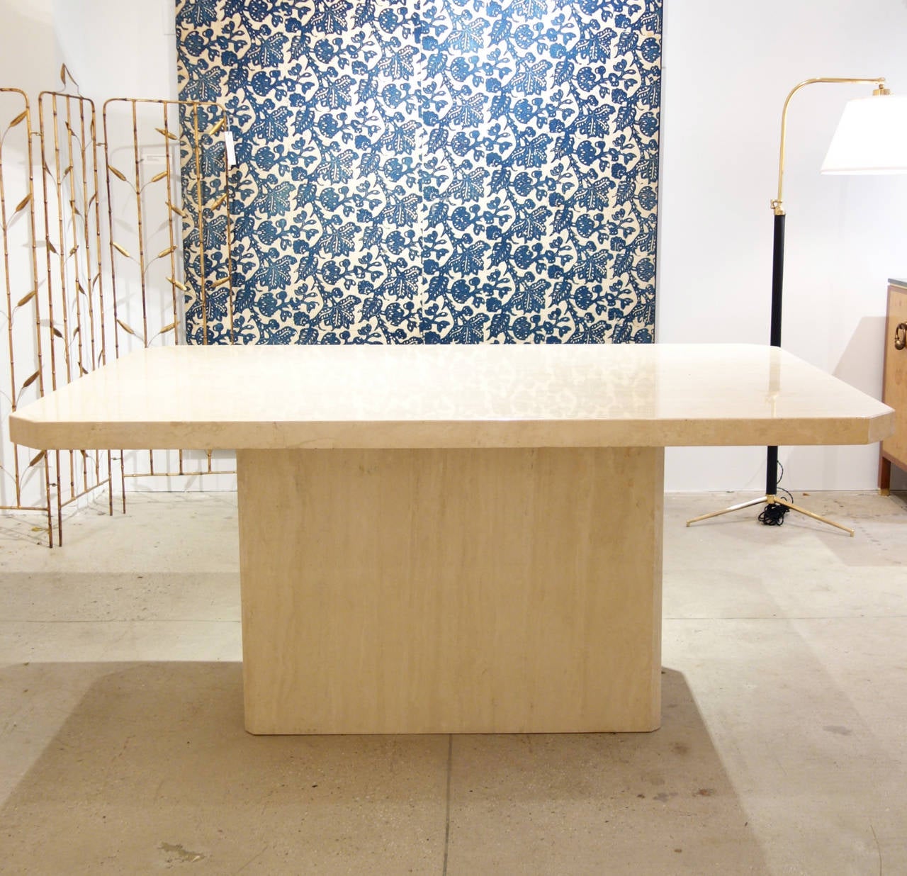 Impressive Italian Travertine Dining Table