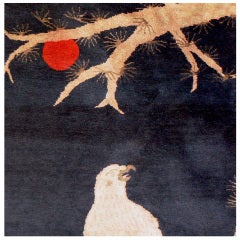 Antique Chinese Pictorial Baotou Carpet Antique Chinese Pictorial Baotou Carpet