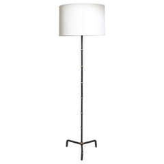 Jacques Adnet Leather and Brass Standing Lamp Jacques Adnet Leather and Brass Standing Lamp