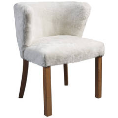 Fritz Hansen Shearling Upholstered Armchair