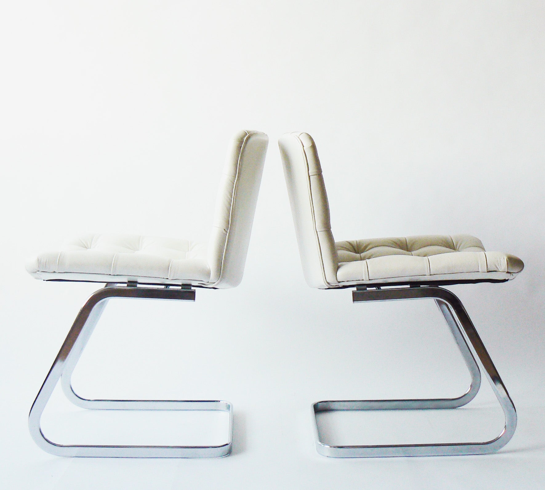 Set of Six Robert Haussmann Cantilevered Chairs for Stendig