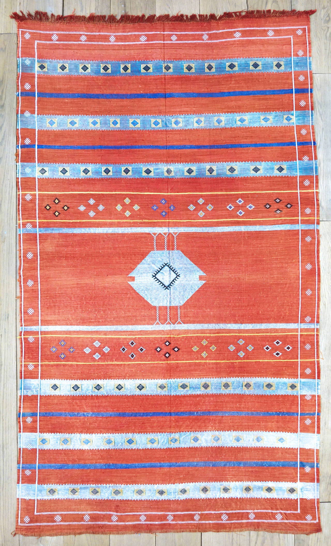 For centuries, the Berbers have woven a kind of silk from the agave plant, pounding and soaking the leaves until the fibers separate, then spinning the fibers by hand to create an extremely durable thread. This is woven on looms with other