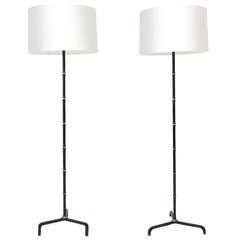 Pair of Standing Lamps by Jacques Adnet