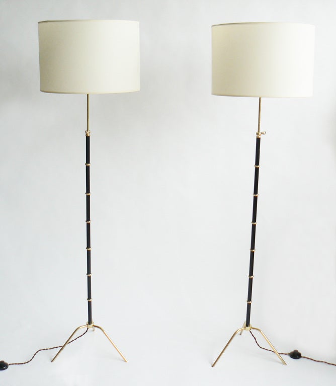 French Pair of Arlus Floor Lamps