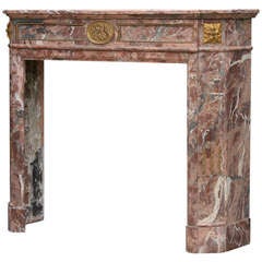 Red Veined Marble Fire Surround