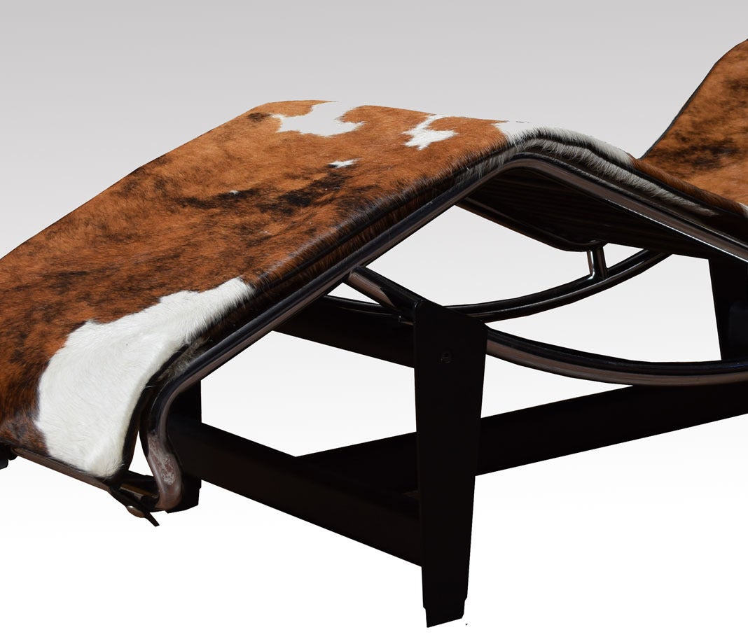 cowhide chaise lounge chair