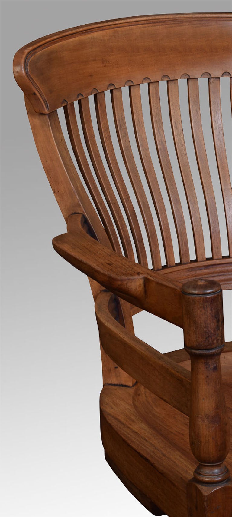 19th Century Walnut Office / Captain’s Revolving Desk Chair