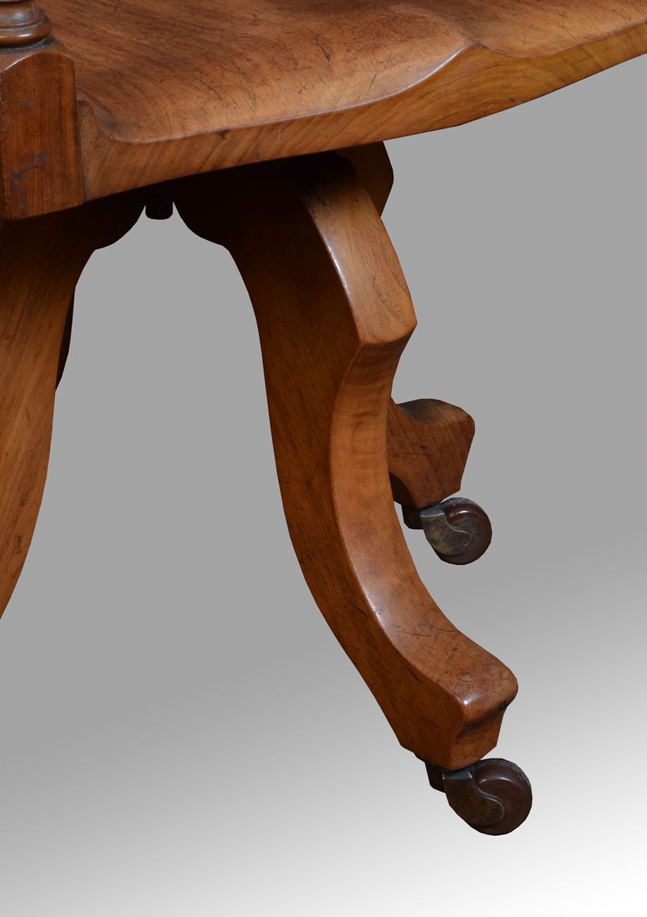 British Walnut Office / Captain’s Revolving Desk Chair