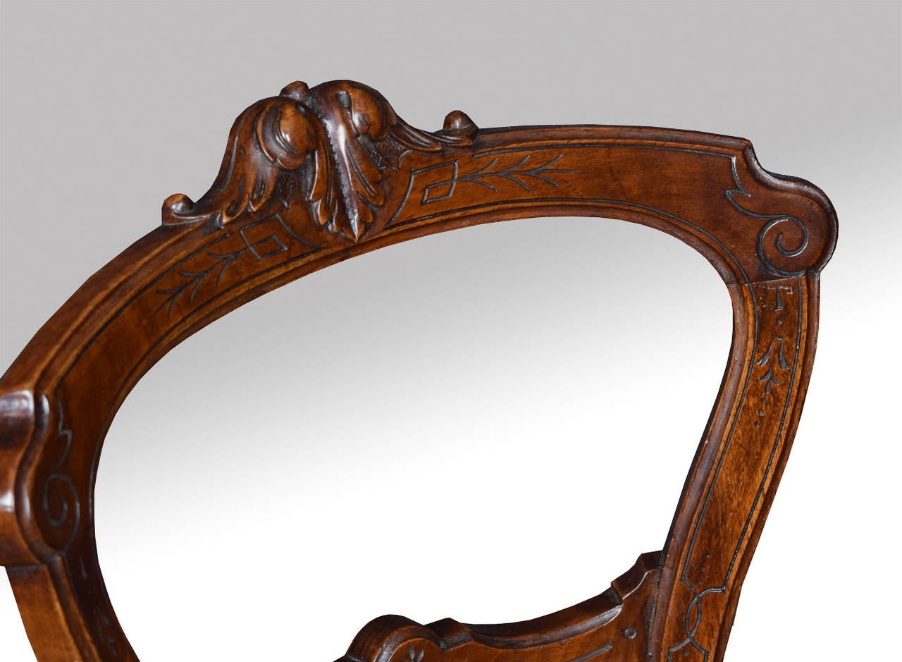 British Victorian Walnut Revolving Dressing or Music Chair