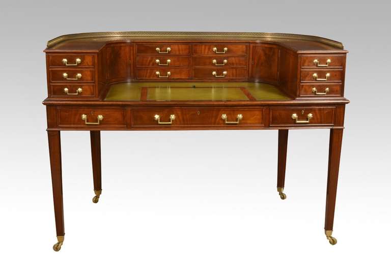 Victorian Mahogany Carlton House Desk