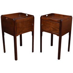 Pair of George III Style Mahogany Bedside Cupboards