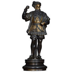 Large 19th Century Spelter Figure of Leonardo da Vinci