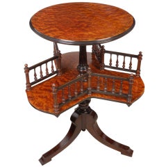 Amboyna and ebony book table