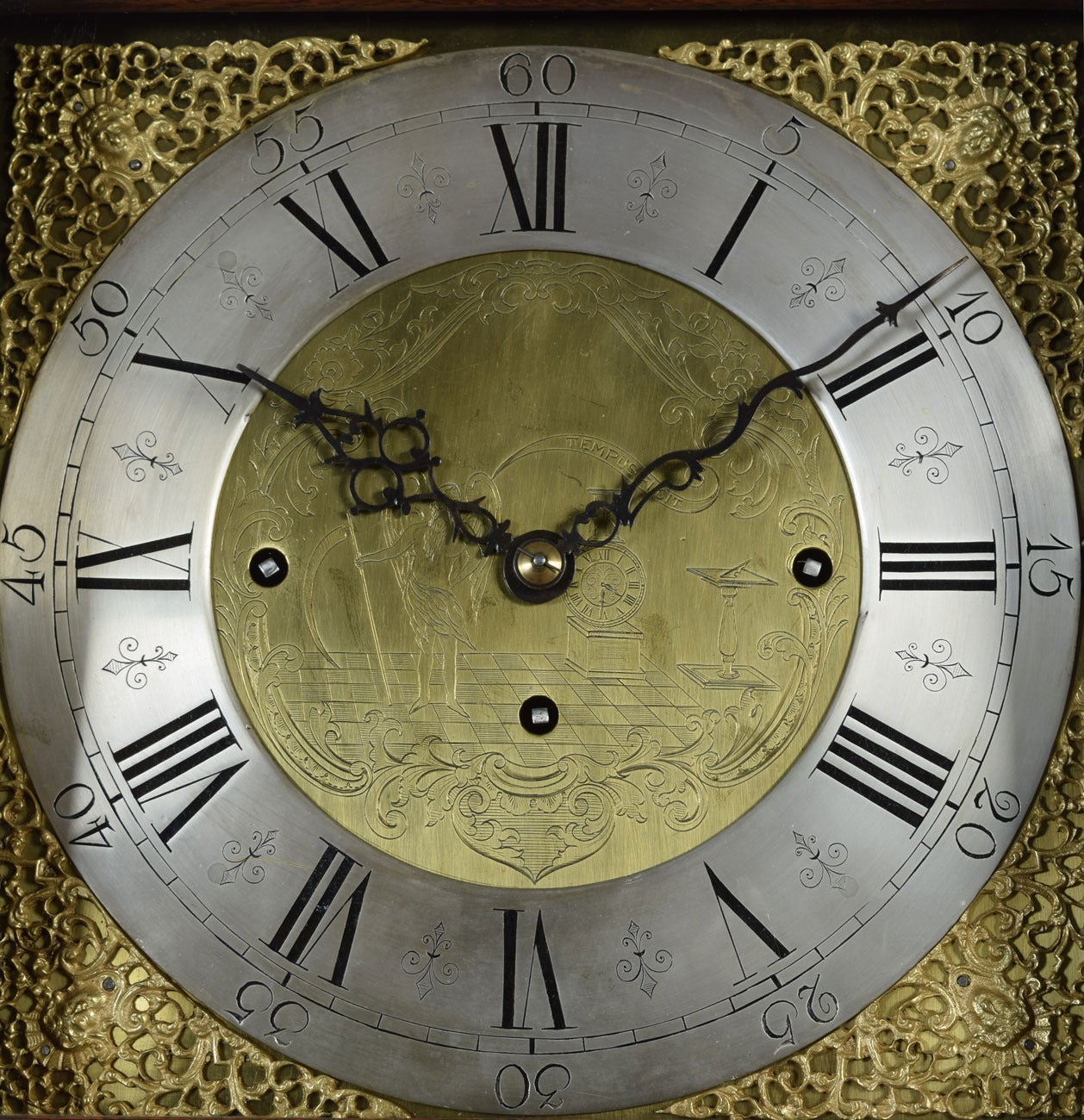 20th Century Carved Oak Longcase Musical Clock