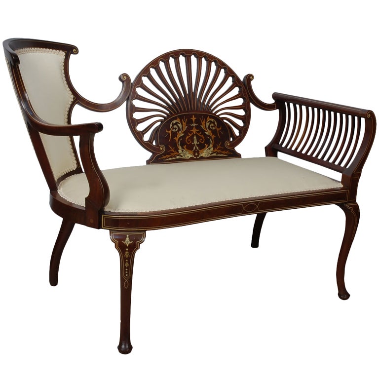Mahogany Boudoir Couch / Settee