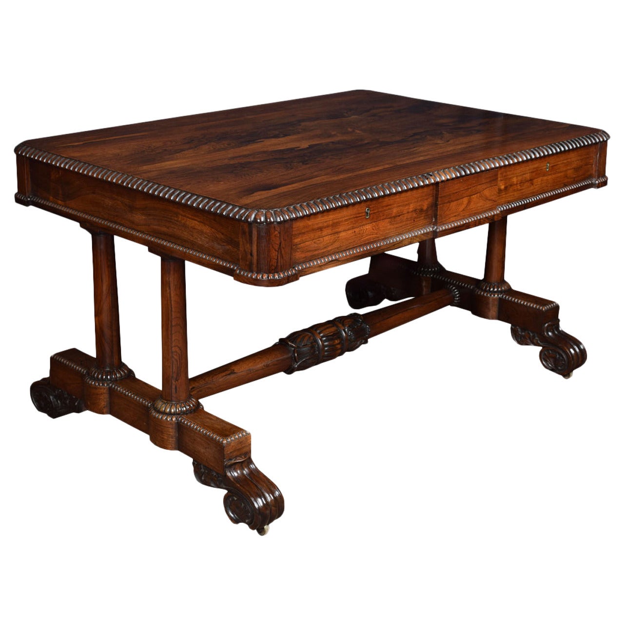 William IV Rosewood Writing or Centre Table