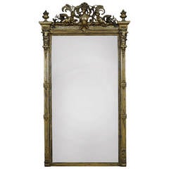 Rococo Revival Giltwood and Composition Pier Mirror